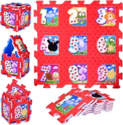 Puzzle in gommapiuma animali e numeri – tappetino da gioco per bambini 93 × 93 cm