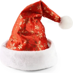 Cappello di Natale con fiocchi d'oro