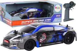 Auto RC 1:18 con ruote in gomma per drift, blu