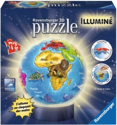 Ravensburger 3D Palla puzzle illuminante Globo 72 pezzi