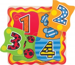 Puzzle in legno con numeri 1–4 Bigjigs Toys