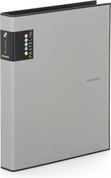 Raccoglitore A4 PASTELINI, grigio, 2 anelli laminato