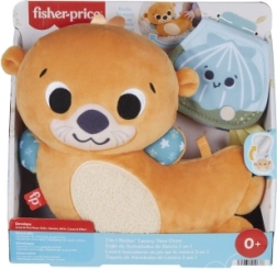 Fisher-Price adorabile lontra 2 in 1 – cuscinetto per il pancino e amico sonagliante