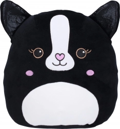 Cuscino in peluche a forma di gatto – nero, 25 cm