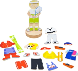 Puzzle magnetico con vestiti sportivi Bigjigs Toys