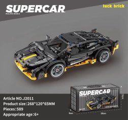 Set di costruzione auto sportiva – nera, 589 pezzi