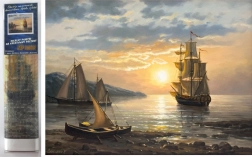 Pittura diamantata – veliero 30 × 40 cm