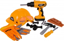 Set di attrezzi per bambini con casco, 20 pezzi