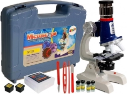 Grande set scientifico – microscopio educativo per bambini 100× 400× 1200× in valigetta