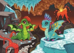 Puzzle draghetti 100 pezzi