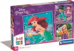 Puzzle DISNEY PRINCESS 3×48 pezzi – CLEMENTONI