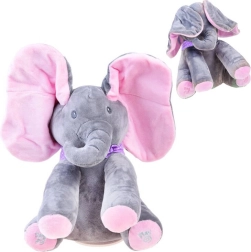 Elefante di peluche interattivo che canta e gioca a peek‑a‑boo – Elefante