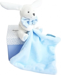 Set regalo Doudou blu – coniglietto con copertina coccola 10 cm