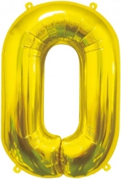 Palloncino in foil numero 0 oro 85 cm GoDan