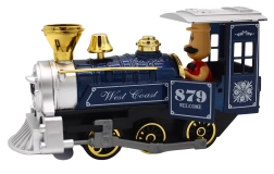 Locomotiva in metallo con suoni e luci, 15 cm