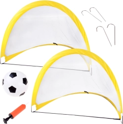 Porte da calcio autoaprenti x2 con rete e pallone