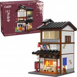 Set di costruzioni CaDA izakaya giapponese con luci LED, 1195 pezzi