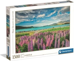 Puzzle Clementoni Lupini sul lago Tekapo, 1500 pezzi