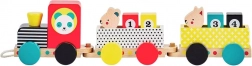 Trenino in legno da traino con numeri e animaletti PETIT COLLAGE