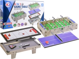 Tavolo da gioco da tavolo 4 in 1 – grigio, versione da tavolo