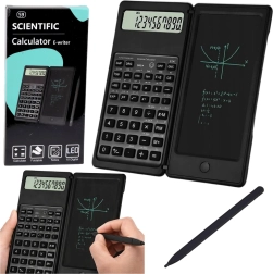 Calcolatrice scientifica con lavagna LCD per scrivere e stilo, display a 10 cifre
