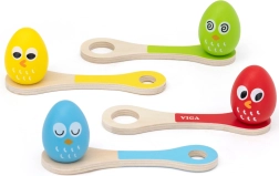 Gioco in legno delle uova sui cucchiai Viga Toys
