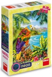 puzzle luminoso pappagallo nella giungla XL 100 pezzi