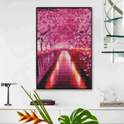 Pittura diamantata – viale di sakura 30 × 40 cm