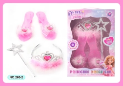 Set di accessori per piccola principessa – scarpe, tiara e bacchetta magica