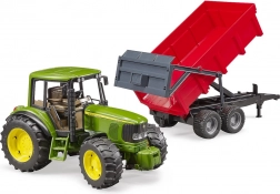 Bruder trattore John Deere con rimorchio ribaltabile 1:16