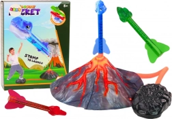 Set da gioco – lanciarazzi regolabile con dinosauri e vulcano