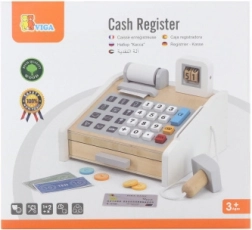 Cassa di legno VIGA grigio-bianca