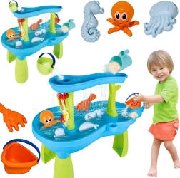 Tavolo d'acqua con polpo Woopie e 18 accessori