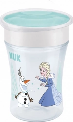 Bicchiere per bambini NUK Mini Magic 360° con coperchio Frozen Elsa 230 ml