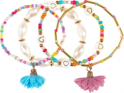 Braccialetti per bambini Gina Flower blu - 4 pz