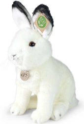 Coniglio artico di peluche 30 cm eco-friendly