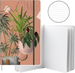 Blocco note con linee a tema foglie A5