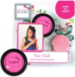 Gessetto per capelli Lukky con applicatore fucsia