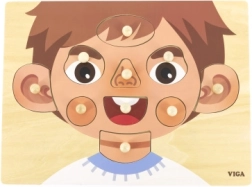 Puzzle in legno con volto per bambini VIGA