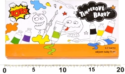 Set di colori a tempera 12 pezzi