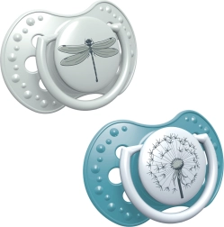 LOVI Ciuccio in silicone dinamico BOTANIC 6-18 mesi 2 pz per maschietto