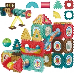 Costruzioni magnetiche 3D – pista per biglie 68 pezzi WOOPIE