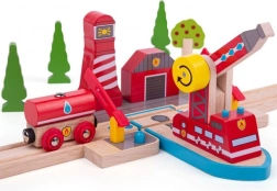 Set di soccorso in legno Bigjigs Rail Vigili del Fuoco
