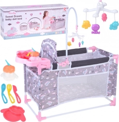 Set per bambole 2-in-1 lettino e seggiolone Sweet Dream