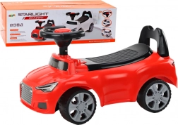 Monopattino senza pedali con schienale, clacson e vano portaoggetti – rosso