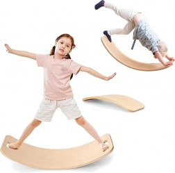 Tavola di equilibrio in legno KREA Balance Board con feltro