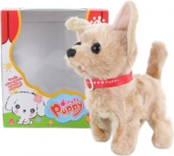 Cagnolino marrone camminante a batterie