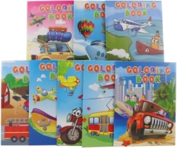 Libro da colorare mezzi di trasporto A4