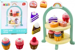 Set Cupcake Torta Dolce Supporto in Legno