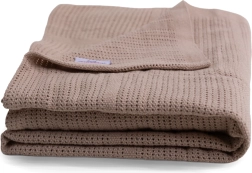 BabyMatex coperta in cotone lavorata a maglia Sisi beige 75 × 100 cm